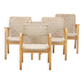 4 Alvar Aalto model 45 armchairs