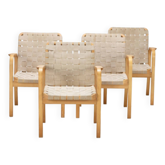 4 Alvar Aalto model 45 armchairs