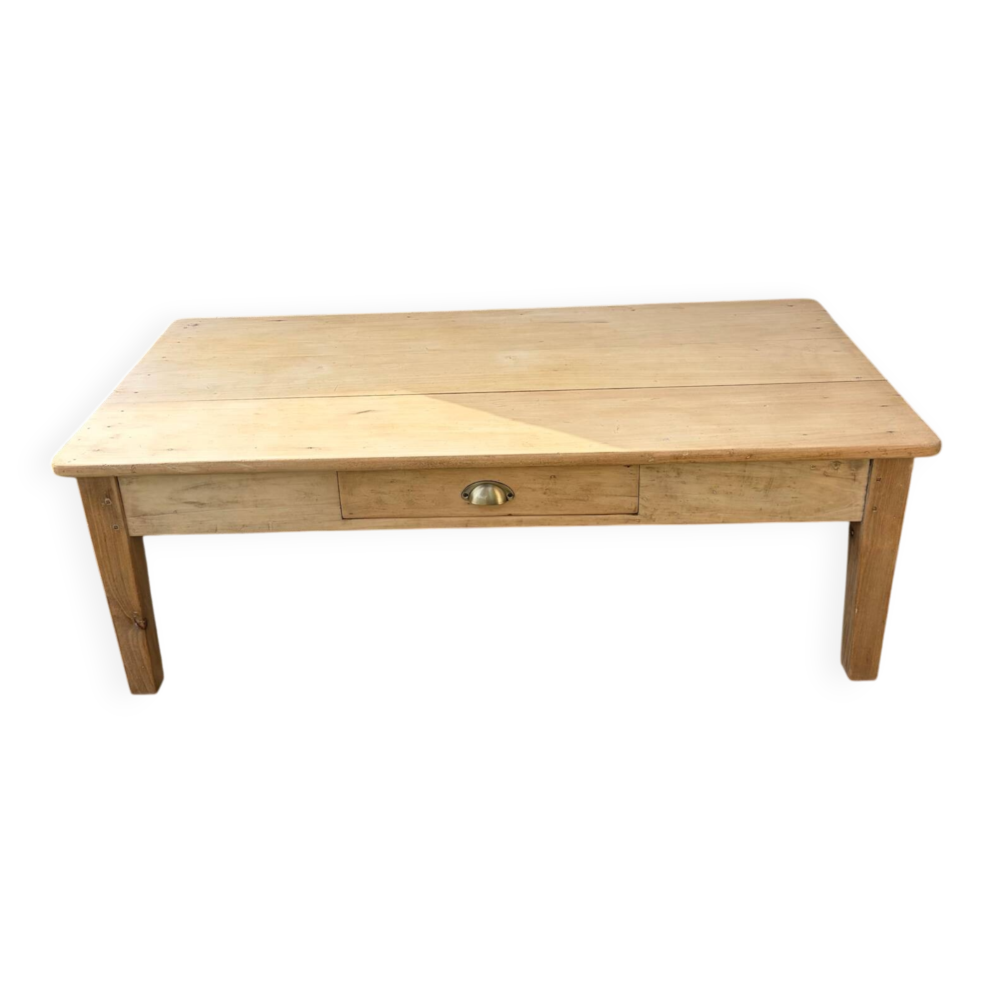Raw wood coffee table
