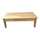 Raw wood coffee table