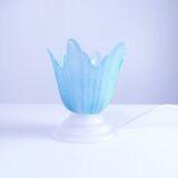 Vintage glass flower lamp