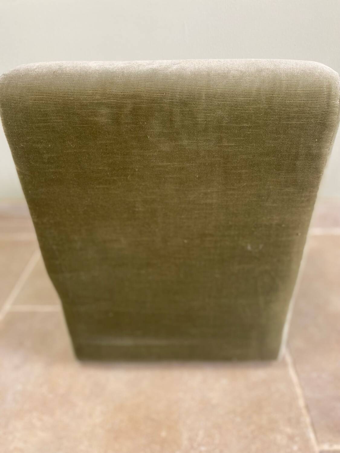 Vintage velvet children's armchair