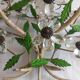 Pair of Italian Florentine wall sconces in tin and glass.
