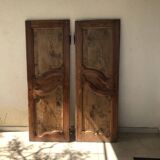 Deux portes armoire en bois loupe