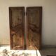 Two-door burl wood wardrobe