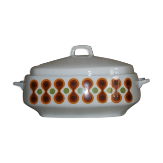 Soup tureen set vintage seventies chart