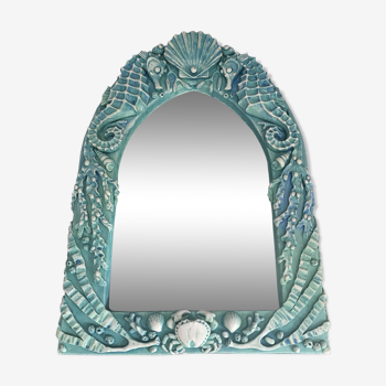 Miroir décor bord de mer 44x62cm