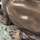 Antique Cold-Painted Bronze Lion Fighting a Snake, After Antoine-Louis Barye