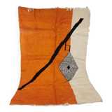 Moroccan handmade artisanal berber carpet magic orange eye 287 x 184 cm