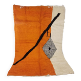 Moroccan handmade artisanal berber carpet magic orange eye 287 x 184 cm