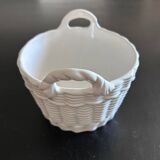Ceramic basket plant pot