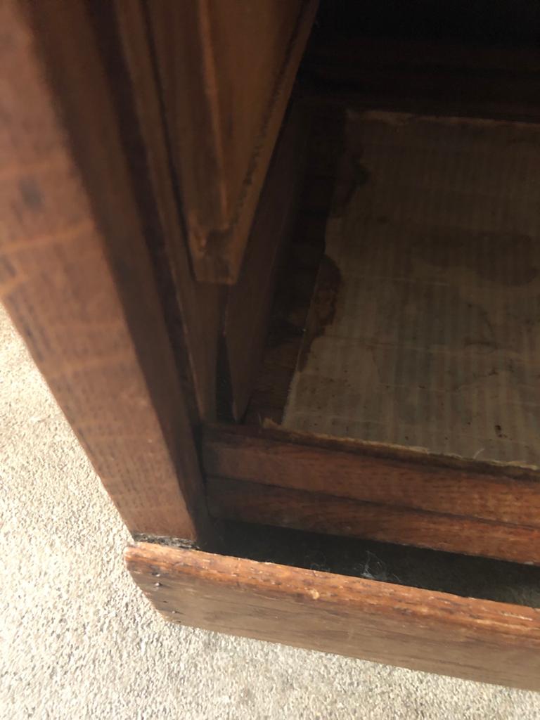 1900 oak notary curtain cabinet