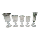 Set of 40 La Rochère Amitier crystal glasses from the 19th century + 8 replacements