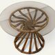 Bamboo and glass table by Bernard Govin – Eguizier edition, 1970
