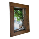 Vintage carved leaf wood mirror
