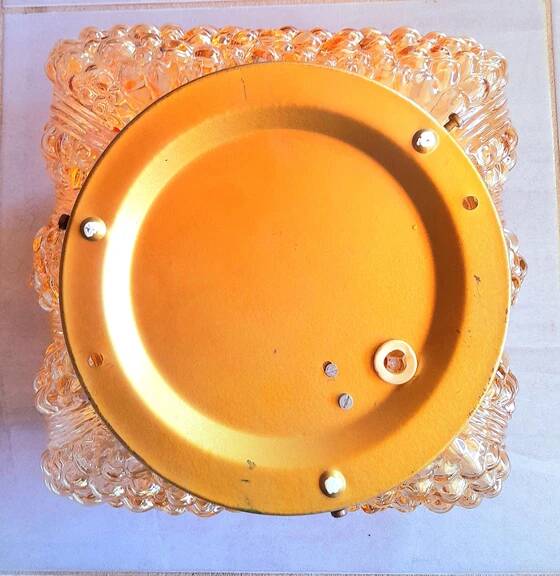 1970s iridescent glass bubble ceiling light