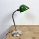 Lampe de table de banquier vintage en émail vert, années 1950