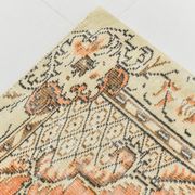 4x7 Peach & Beige Oriental Turkish Vintage Rug, 134x220Cm