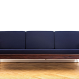 Afromosia & Wool Kandidaten Sofa by Ib Kofod-Larsen for OPE, 1950s