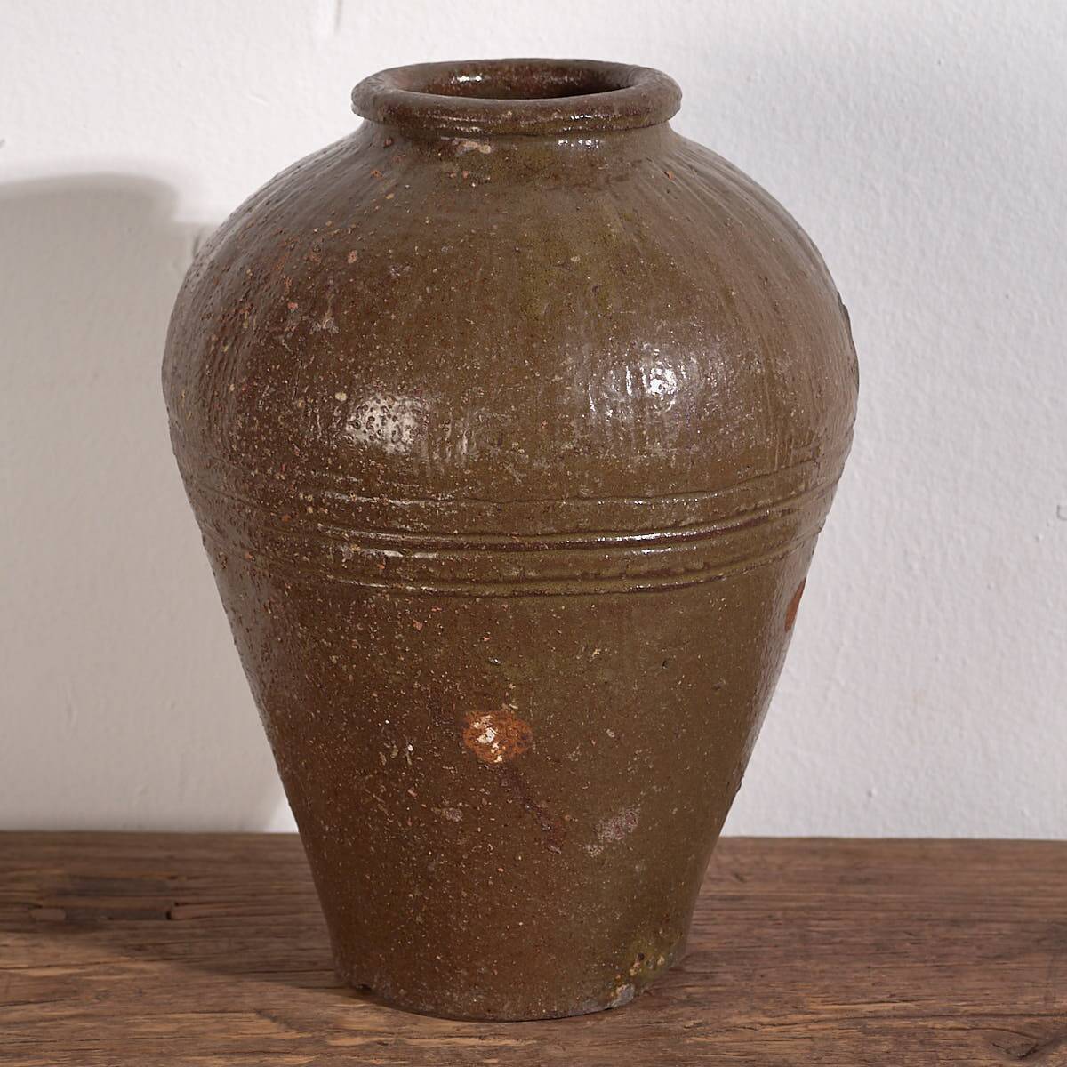 Small antique oriental glazed ceramic vase (c.1900)