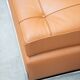 Cognac leather sofa bed, handmade by Eileen Gray, 1980/1990