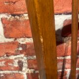 Set of 4 varnished wood bistro chairs