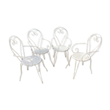 Tin garden armchairs