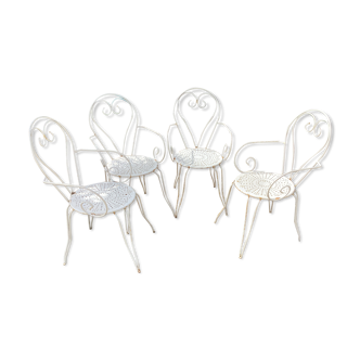 Tin garden armchairs