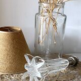 Lampe pied en cristal avec abat-jour