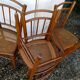 Lot de 4 chaises bois cannées