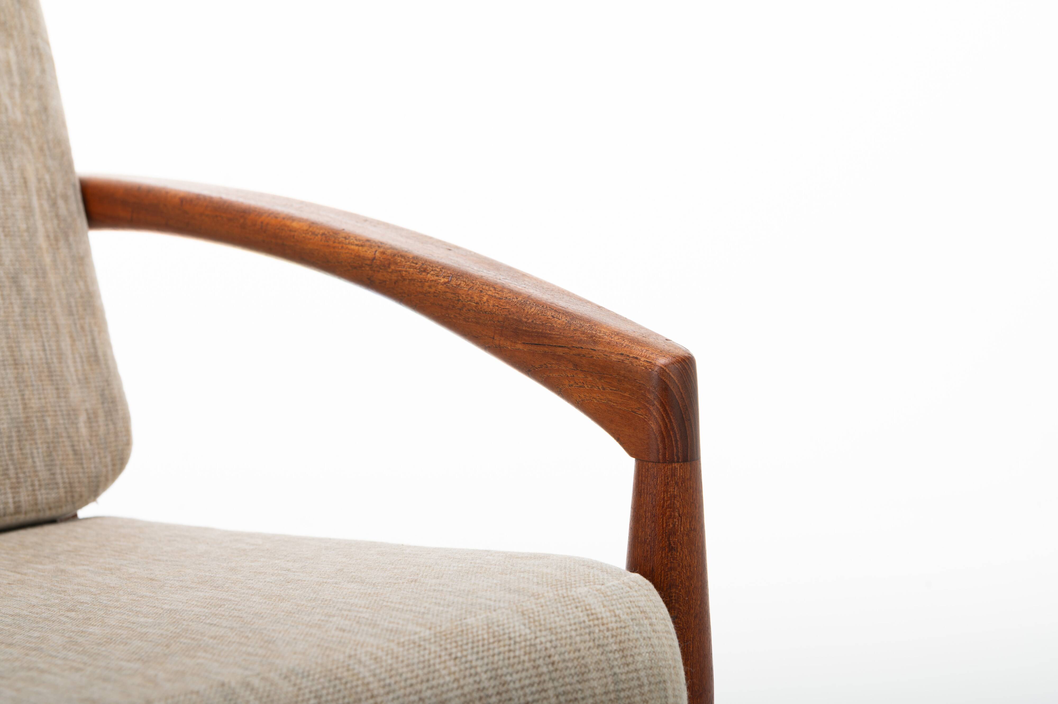 Model 121 Paper knife easy chair by Kai Kristiansen for Magnus Olesen, Denm