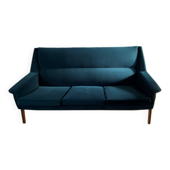 Danish Vintage sofa in green velvet by Broderna Anderson 1950-60s