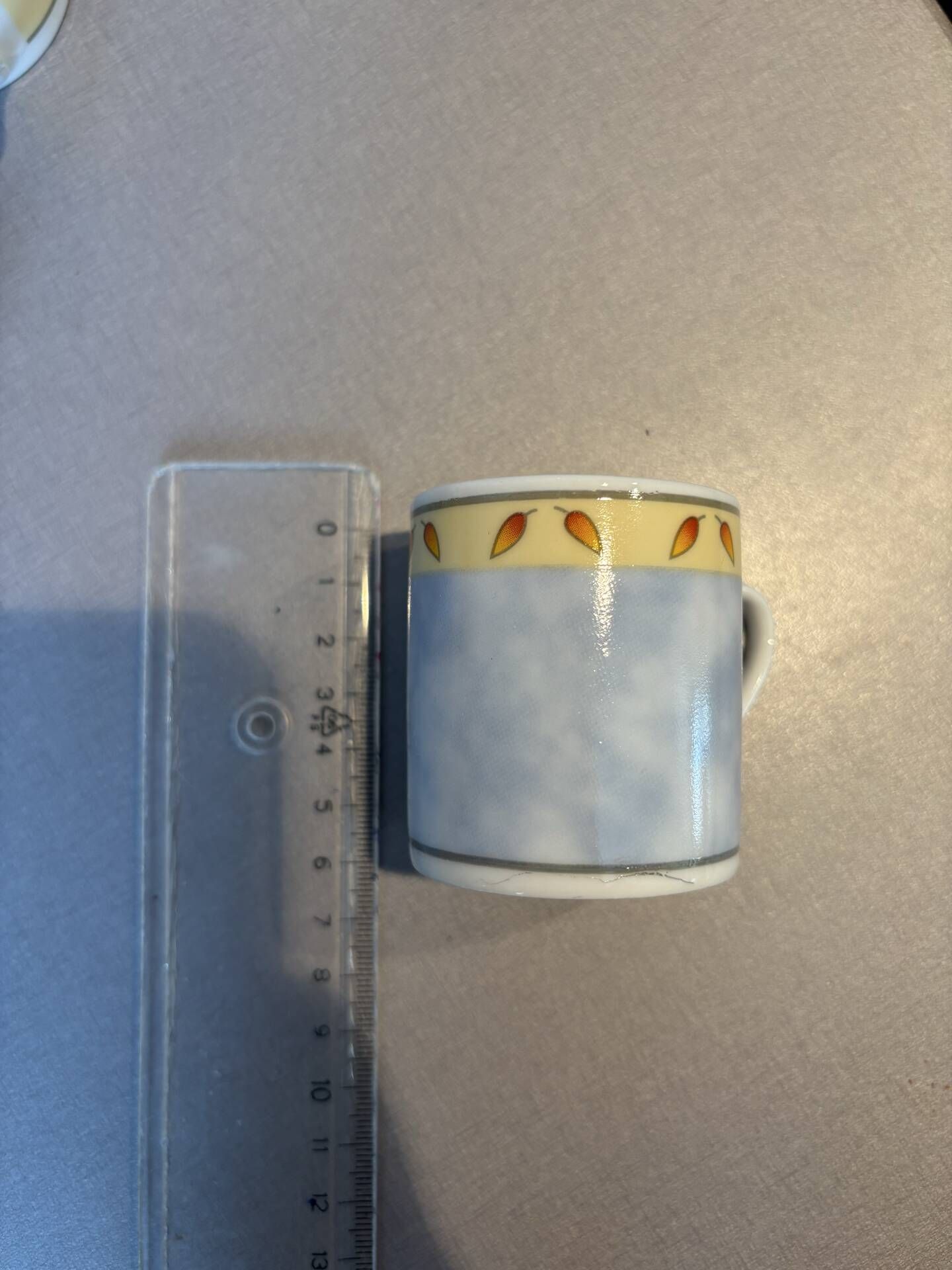 Set of 12 vintage porcelain cups – floral design
