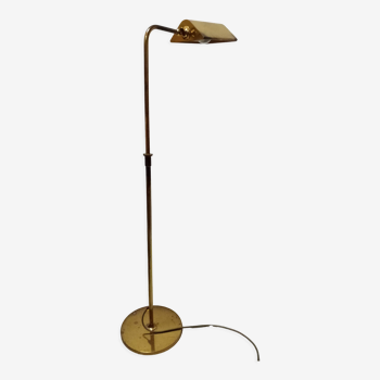 adjustable brass floor lamp by Florian Schulz for Interline, germany 70s