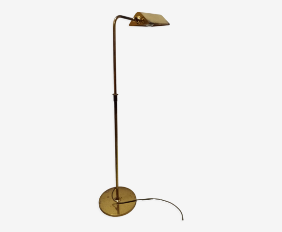 Lampadaire réglable en laiton par Florian Schulz pour Interline, Allemagne 70s