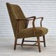 1960s, Danish vintage armchair, furniture wool, beech wood.