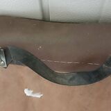 Pair of brown vinyl two-wheel saddlebags