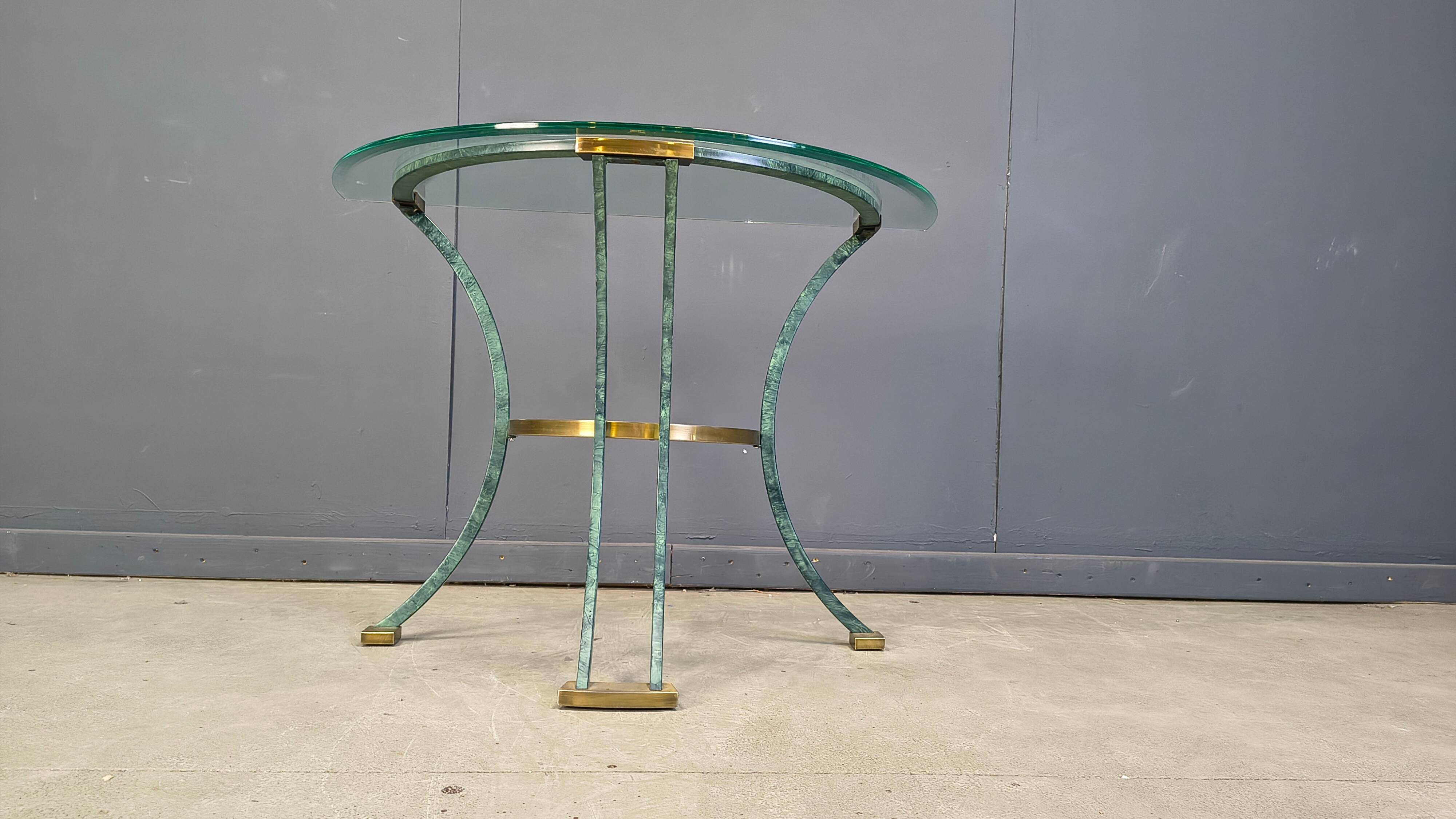 Vintage brass and metal console, 1970s - France