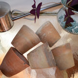 5 pots ancien en terre cuite