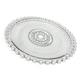 Plat Art Déco en verre moulé et perlé, 1900