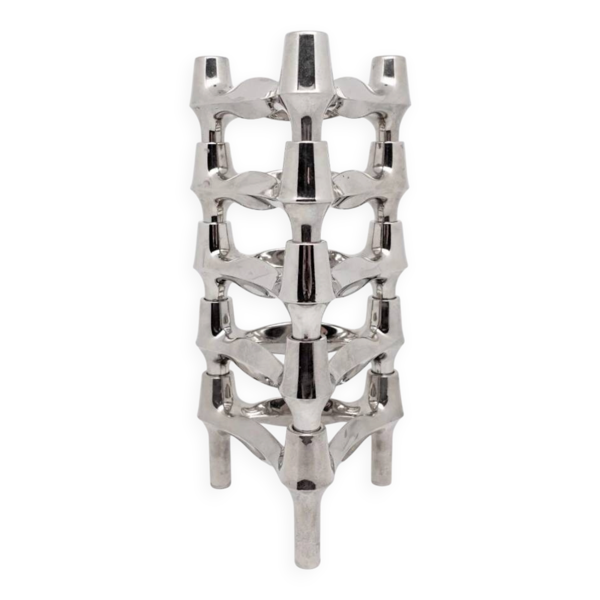 Lot 5 bougeoirs modulables BMF NAGEL 1970