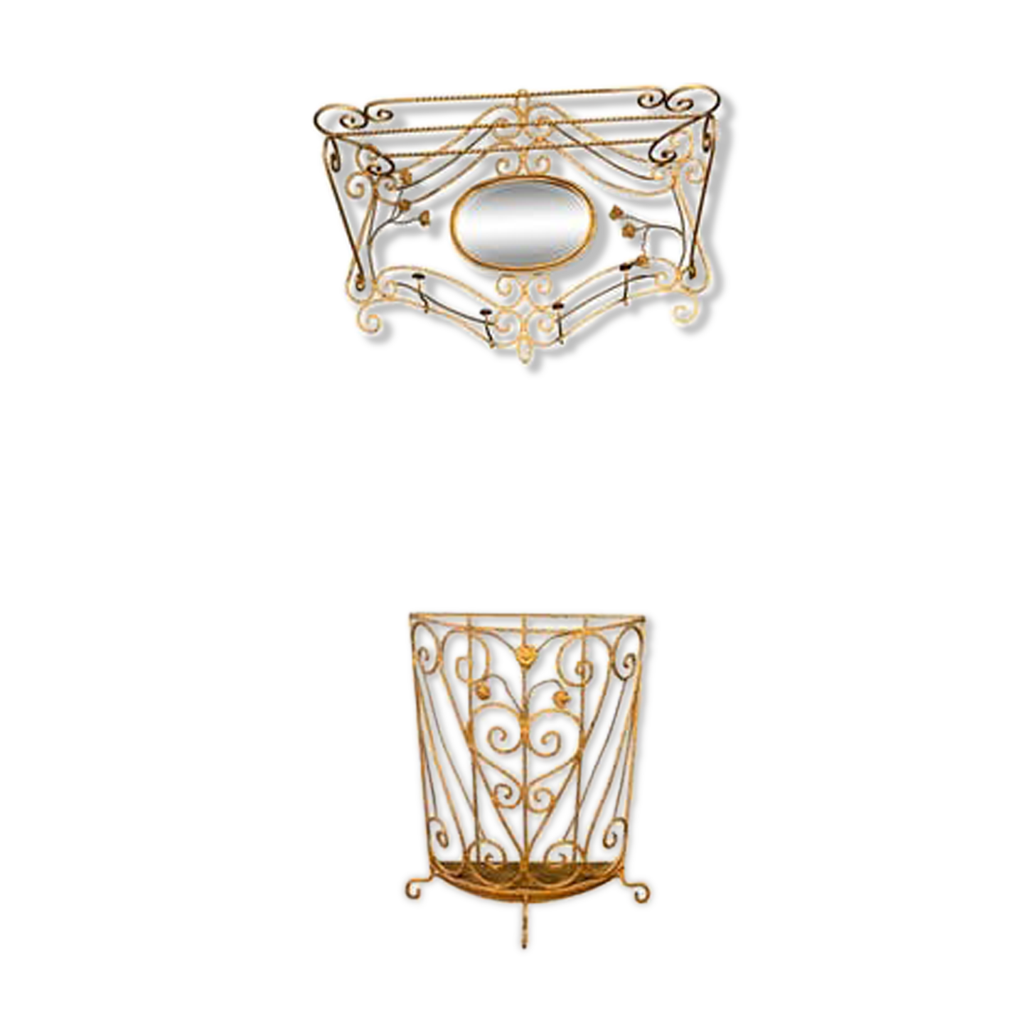 Coats and old umbrella holder