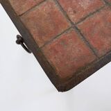Brutalist Spanish Iron and Tile Coffee Table - circa 1920s