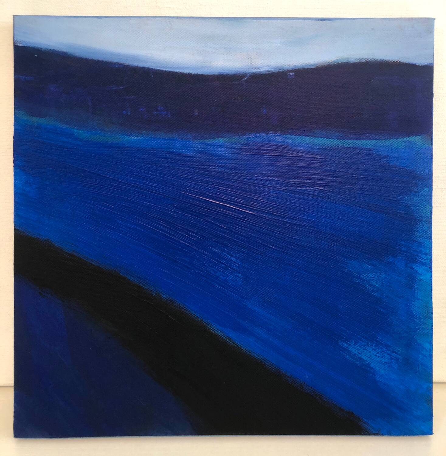 Blue abstract painting