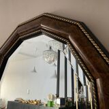 Large vintage Italian wooden mirror