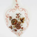 Vase en opaline blanc fleurs