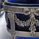 Paire de salerons en argent massif - Orfèvre Léon Lapar 1880