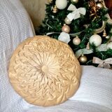 Light beige velvet cushion