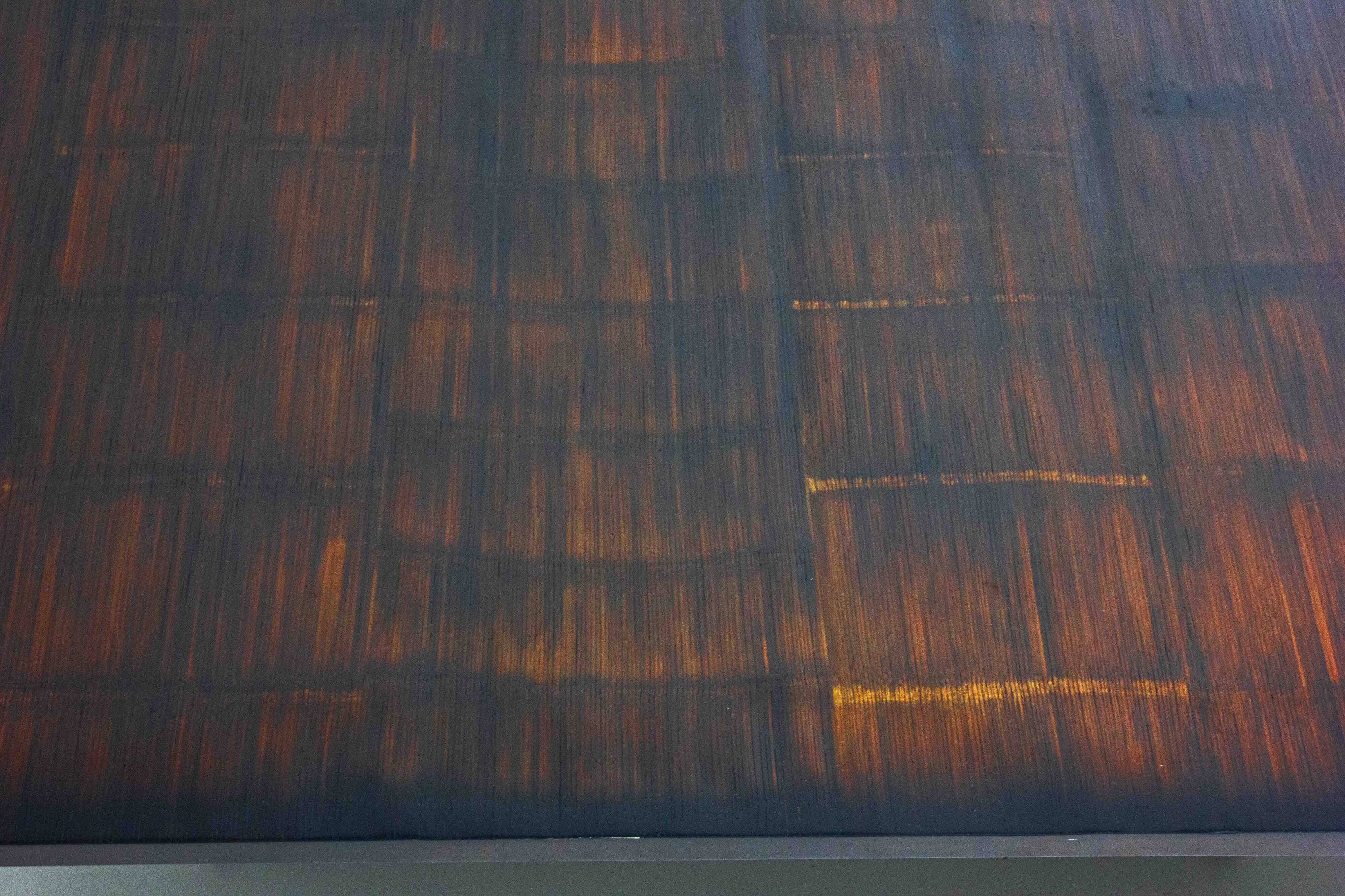 Large bamboo & wengé coffee table by Axel Vervoordt, 1980s