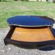 Napoleon III black lacquered wood and brass table